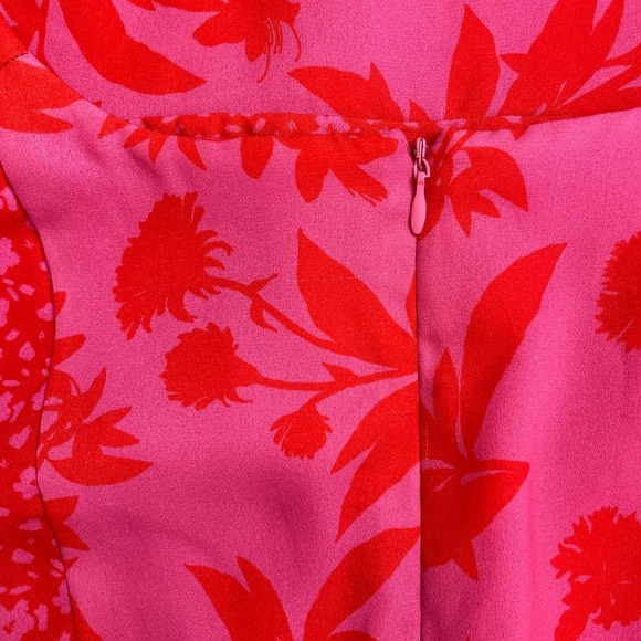 Sam Edelman Pink Mixed Floral Sleeveless Tiered Midi Dress 0 - Picture 7 of 14